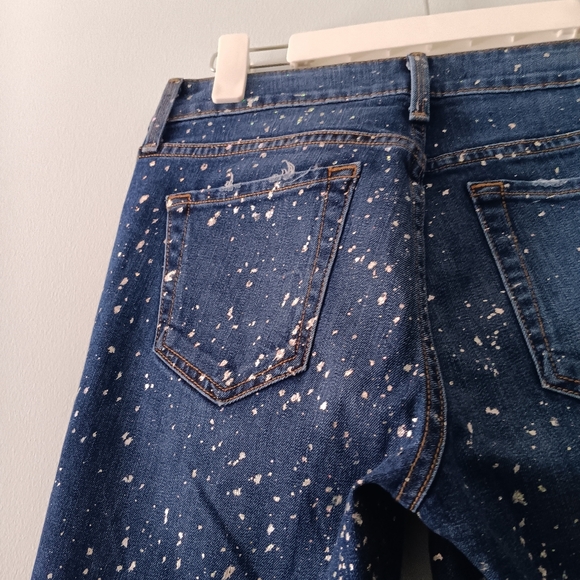 Level 99 Amber Galaxy Wash Sparkle Denim Relaxed Skinny Jeans 26 - Picture 6 of 13